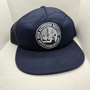Vintage‎ High Altitude Services Austin TX Access Specialist Trucker Hat 90s Navy
